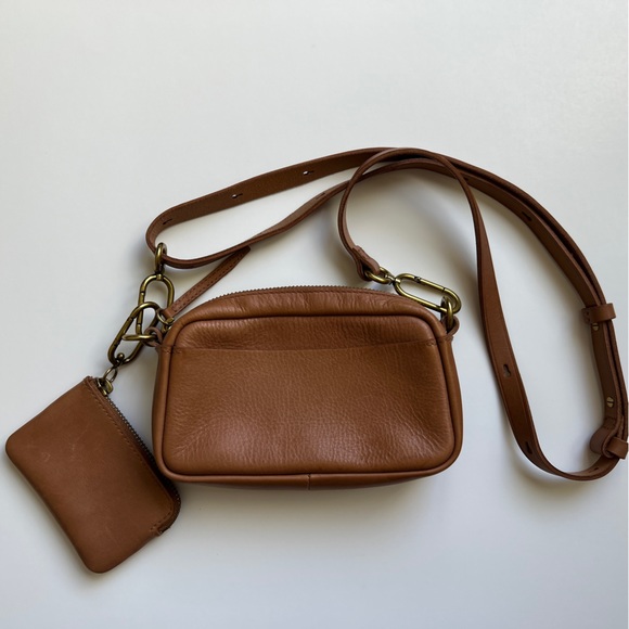 Madewell Leather Carabiner Mini Crossbody Bag & Mini Pouch set - Picture 6 of 8